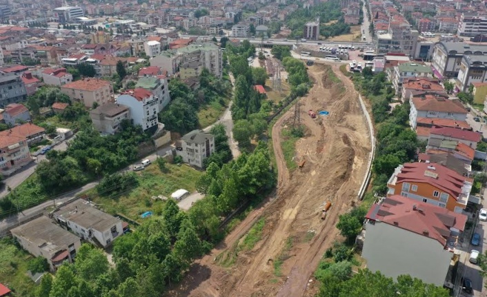 Kaşkaldere Kavşağı’nda, köprü kazıkları çakılıyor