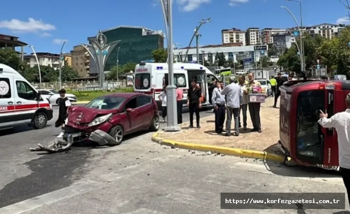 Trafik kazasında, 5 kişi yaralandı