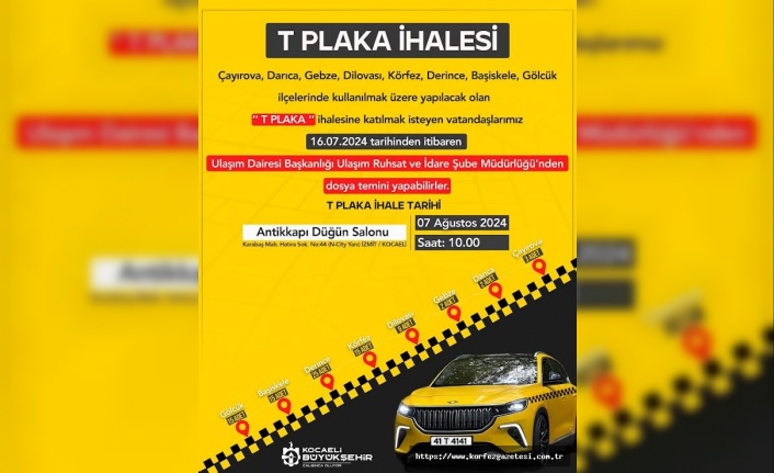 86 T Plaka, İçin İhale Yapilacak