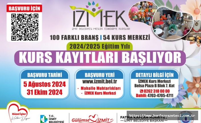 İZMEK’te, 2024-2025 Eğitim Öğretim Dönemi, İçin Başvurular Başladı