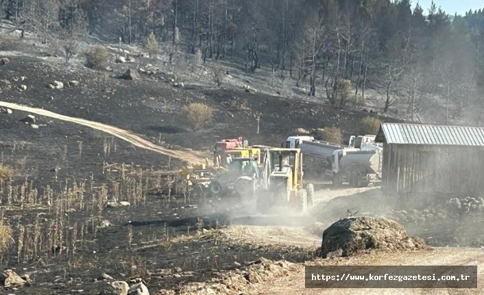 Körfez Belediyesi, Bolu’ya, Yangın Bölgesine, İş Makineleri Gönderdi