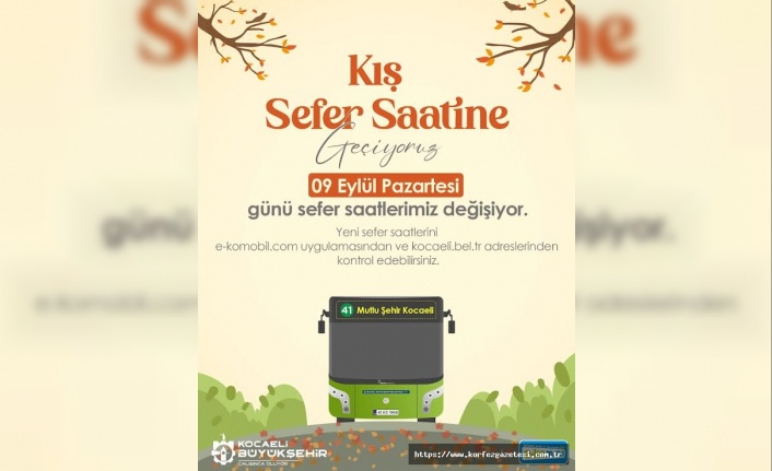 Kocaeli Büyükşehir Belediyesi, Kış Sefer Saatleri, Düzenlemesi Yapıyor