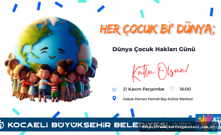 Dünya Çocuk Hakları Günü'nde, çocuklara yönelik etkinlik