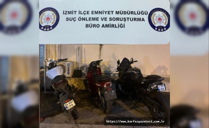 Kocaeli Emniyet Müdürlüğü Motosiklet Hırsızlıklarını Yakaladı