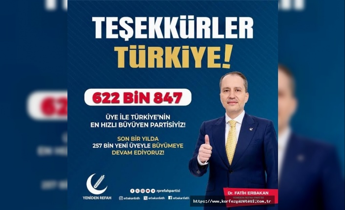 YENİDEN REFAH PARTİSİ, EN BÜYÜK 3. PARTİ