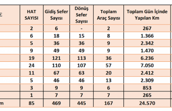 Kırsalda toplu ulaşım hattı 85’e ulaştı