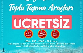 Bayramda, 3 gün boyunca ücretsiz ulaşım