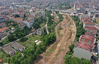 Kaşkaldere Kavşağı’nda, köprü kazıkları çakılıyor