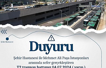 Şehir Hastanesine, 15 dakikada bir tramvay seferi