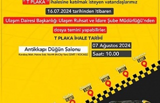 86 T Plaka, İçin İhale Yapilacak