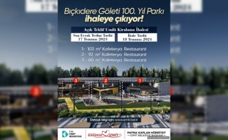 100. Yıl Parkı Bıçkıdere Göleti'nde Yatırım Fırsatı